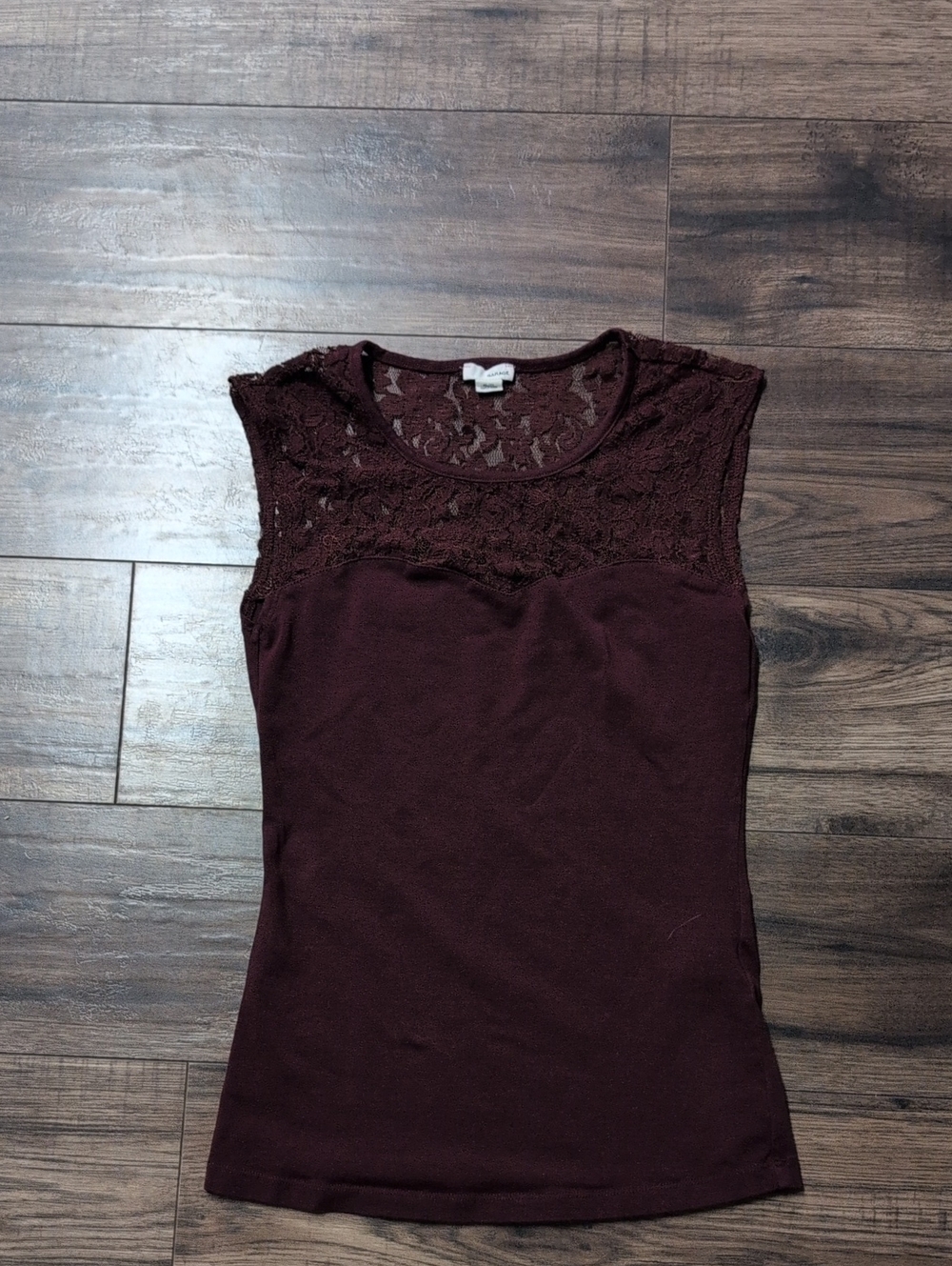 2012 Garage Burgundy lace Top